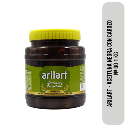 Arilart - Aceituna Negra Con Carozo Nº 00 1 Kg