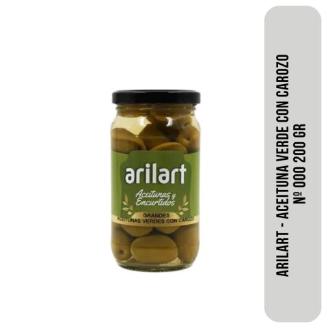 Arilart - Aceituna Verde Con Carozo Nº 000 200 Gr