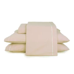 Jogo de Lençol Casal Percal Algodão 200 fios 4 pçs Cáqui Saluzzo