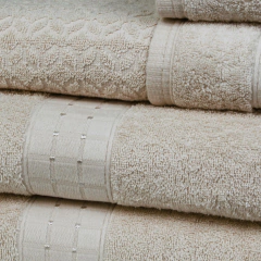 Jogo de banho 5 pçs 100% algodão Marfim Garda na internet