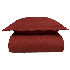 Cobre Leito Solteiro King 2 Pçs Percal 100% Algodão Matelado Terracota Chianti 