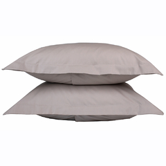Pillows from a King size sheet set made of 100% cotton, featuring a smooth design.
