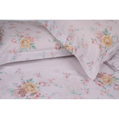 Fronha Percal 100% Algodão 200 fios 1 pçs Floral Rosas Milano Detalhe