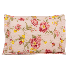 Porta Travesseiro Percal Algodão Matelassado 1 pç Floral Palha Taormina
