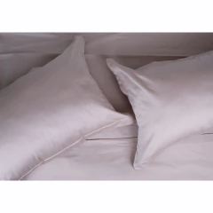 Jogo de lençol super king bege com duas fronhas de algodão 400 fios