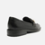 Mocassim Preto Arezzo Couro Tira Metais