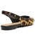 Sapatilha Ana Capri Animal Print Bico Fino Slingbak