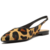 Sapatilha Ana Capri Animal Print Bico Fino Slingbak