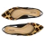 Sapatilha Ana Capri Animal Print Bico Fino Slingbak