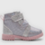 Bota Klin Rock Mini Menina Prata/Rosa Claro com Velcro