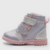 Bota Klin Rock Mini Menina Prata/Rosa Claro com Velcro