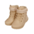 Bota Coturno Infantil Feminina Pampili Rubi Matelassê Comfy Nude
