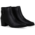 Bota Bottero Cano Baixo Couro Burnish Preto Fivela
