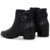 Bota Bottero Cano Baixo Couro Burnish Preto Fivela