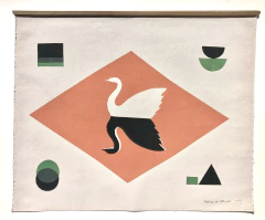 Bandera cisne con varilla