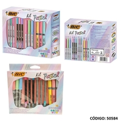 Kit Bic Marcadores tonos pastel x 12 art.