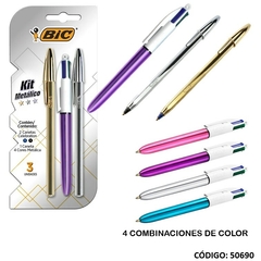 KIt Boligrafos Bic Metálicos x 3 - comprar online