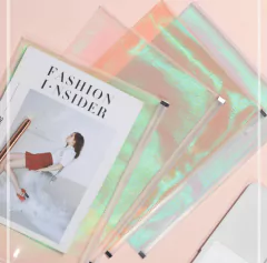 Sobre holográfico Fw con cierre A4 - tienda online
