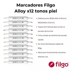 Marcadores Artisticos Filgo Alloy Tonos Piel Doble Punta - El Colegio Librería y Juguetería Didáctica