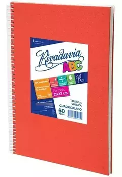 Cuaderno Rivadavia Abc 21 X 27 Con Espiral X 60 Hojas cuadriculado