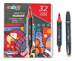 MARCADOR CARIOCA SKETCH DOBLE PUNTA x32u. SURT.