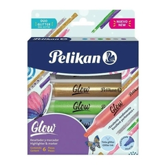 Resaltador Pelikan Glitter Glow x 6