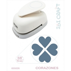 PERFORADORA ARTISTICA 17mm 3/4\" 4 CORAZONES - comprar online