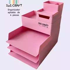 Organizador de escritorio apilable Ibi x 6 piezas - El Colegio Librería y Juguetería Didáctica