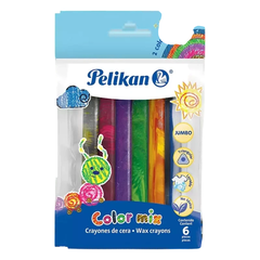CRAYONES DE CERA PELIKAN COLOR MIX x6