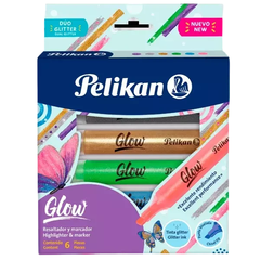 RESALTADOR PELIKAN GLITTER GLOW x6u