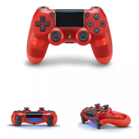 JOYSTICK PARA PS4 TRANSPARENTE ROJO