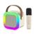 parlante bluetooth sin marca k12 con 1 microfono inalambricos luces rgb