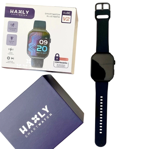 smartwatch haxly kube pro gps 1.69 pulgadas 400mah Negro