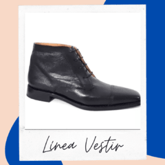 Huma10 Zapato abotinado de vestir talle grande del 45 al 50 hombre negro