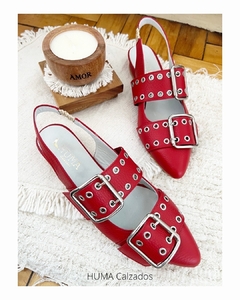 Huma10 Zapato Bajo STONE Talles Grandes Rojo - HUMA Calzados Talles Grandes 