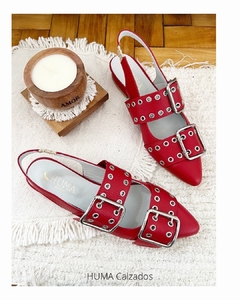 Huma10 Zapato Bajo STONE Talles Grandes Rojo - tienda online
