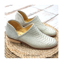 Huma10 Zapato tipo botineta Talles Grandes Mujer verde agua - HUMA Calzados Talles Grandes 