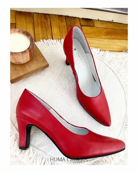 Huma10 Zapatos Stiletto Talles Grandes en punta taco 7 ROJO - comprar online