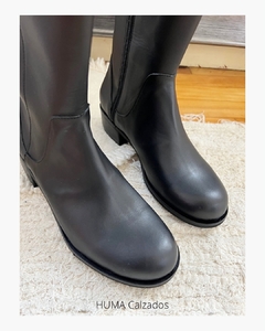 HUMA10 Bota H BAJA caña alta Negra con Elástico - comprar online