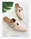 Huma10 Zueco Bajo VICTORIA Talle Grande Negro con HEBILLA NUDE - comprar online