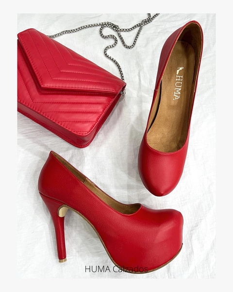 Huma10 Zapatos Stiletto Talles Grandes rojo
