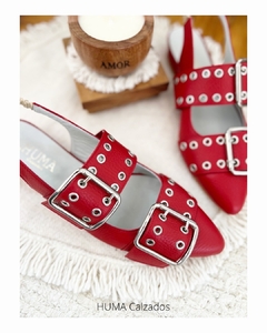Imagen de Huma10 Zapato Bajo STONE Talles Grandes Rojo