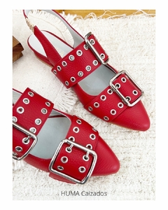 Huma10 Zapato Bajo STONE Talles Grandes Rojo - HUMA Calzados Talles Grandes 