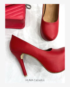 Huma10 Zapatos Stiletto Talles Grandes rojo - tienda online
