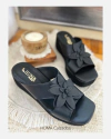 Huma10 Sandalia ZUECO LUA FLOR Talle Grande Negro