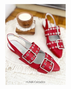 Huma10 Zapato Bajo STONE Talles Grandes Rojo