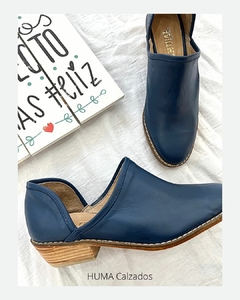 Huma10 Zapato tipo botineta Talles Grandes Mujer Azul Jean