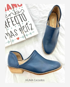 Huma10 Zapato tipo botineta Talles Grandes Mujer Azul Jean