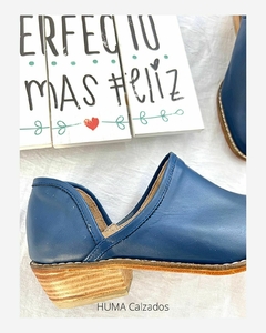 Huma10 Zapato tipo botineta Talles Grandes Mujer Azul Jean - HUMA Calzados Talles Grandes 