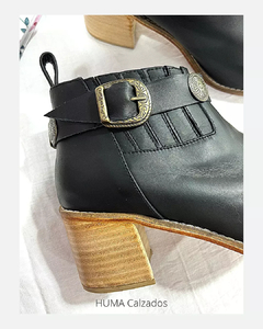 > Bota ANA Cuero Cinto Desmontable Talles Grandes Mujer negra - tienda online